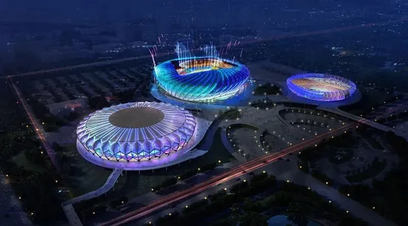 Nattscene for hovedsted for Wuhan Military World Games